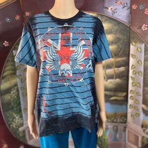 Short Sleeve Tee Graphic of Rock and Roll Hall of Fame Size L